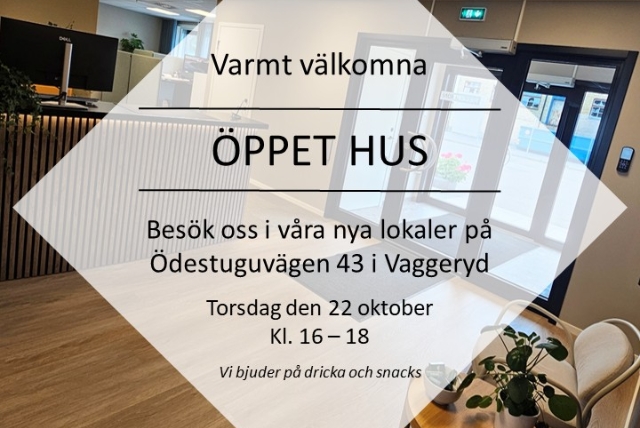 Öppet hus 22 oktober